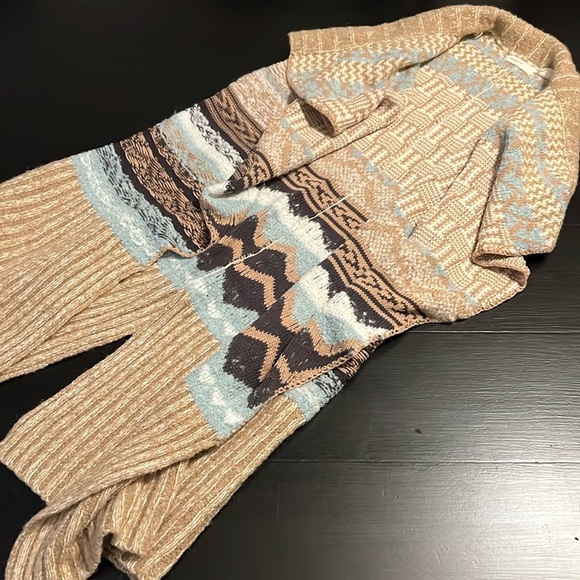 Anthropologie Sleeping on Snow Alpaca Wool Oullins Jacquard Duster Vest - Picture 1 of 4